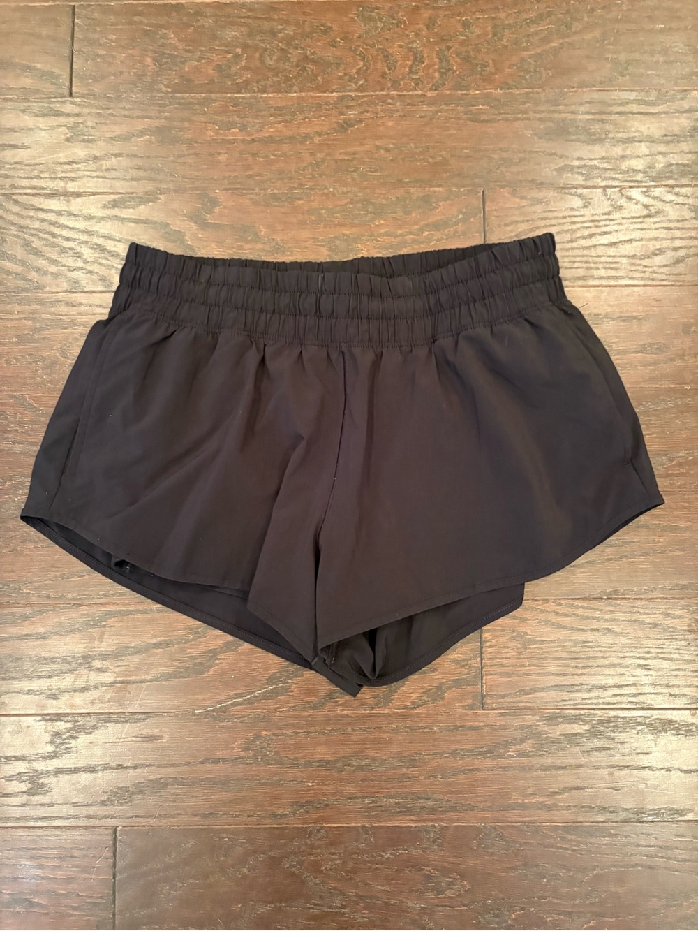 aerie Black Double-Layer Athletic Shorts